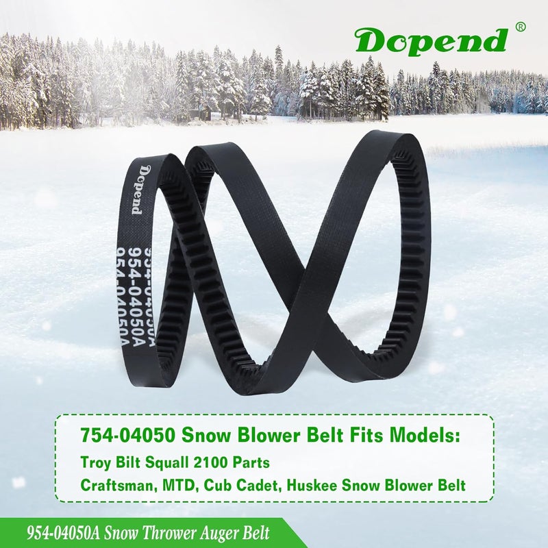 Dopend 954-04050A Snow Thrower Auger Belt 1/2’’ x 35’’ for Craftsman, MTD, Cub Cadet, Huskee Snow Blower Belt, Troy Bilt Squall 2100 Parts, Replaces 754-04050, 754-04050A, 954-04050 Auger Belt - Image 5